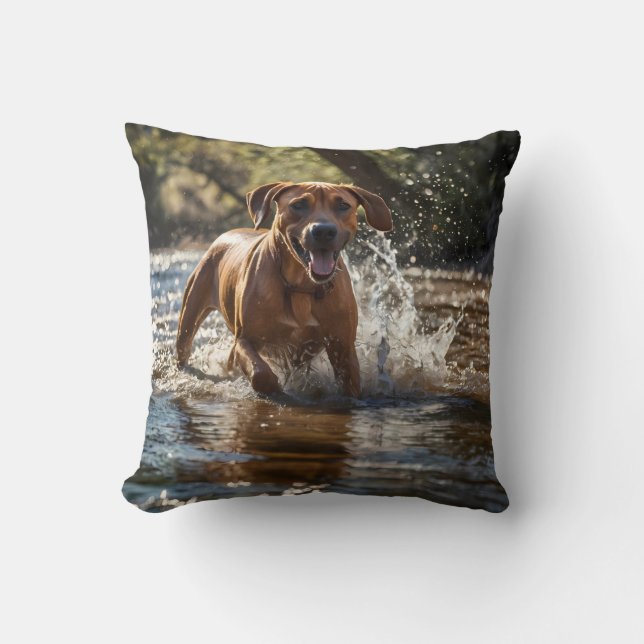 Elegant Rhodesian Ridgeback Throw Kissen (Vorderseite)