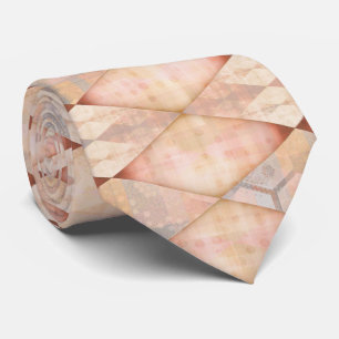 Elegant Rhombus Orange Design Krawatte