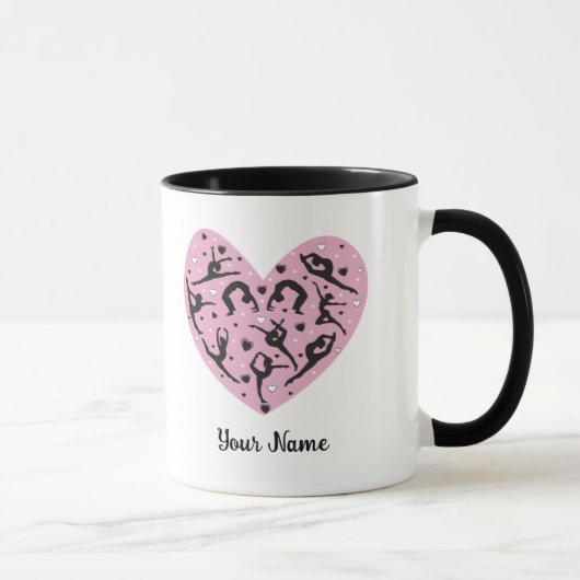 Elegant Rhythmic Gymnastics Personalized Mug Tasse (Rechts)