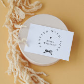 Elegant Ribbon Crafted With Love Business Name Gummistempel