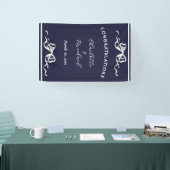 Elegant Ribbon Romantic Wedding Congratulations  Banner (Messe)