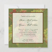 Elegant Rich Color Herbst Weinleaf Blätter Batik Einladung (Rückseite)