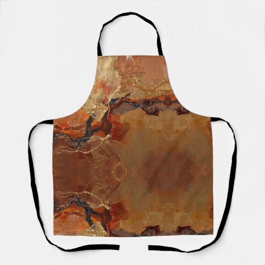Elegant Rich Copper Patina Metallic gold  Schürze (Vorderseite)