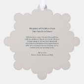 Elegant Rich Kariert Heirloom Style Happy Holidays Ornament Karte (Rückseite)