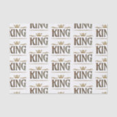 Elegant Rich KING Lettering Gold Metal Royal Crown Seidenpapier (Vorderseite)