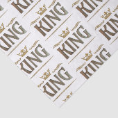 Elegant Rich KING Lettering Gold Metal Royal Crown Seidenpapier (Ausschnitt)