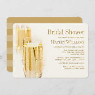 Elegant Rich Wine Degustation Bridal Dusche Einlad Einladung