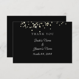 Elegant Rings Rhinestones Wedding Dankeschön Card Dankeskarte