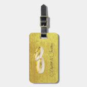 Elegant Rings Simple Wedding Gepäckanhänger (Vorderseite vertikal)