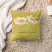 Elegant Rings Simple Wedding Kissen (Decke)