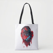 Elegant Roamer: Der Wolf in Rot Tasche (Vorderseite)