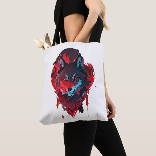 Elegant Roamer: Der Wolf in Rot Tasche (Von Nahem)