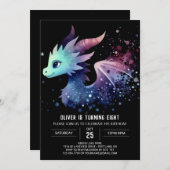 Elegant Roaring Dragon Birthday Einladung (Vorne/Hinten)