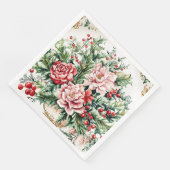 Elegant Rococo Floral and Foliage Holiday Dining  Serviette (Ecke)