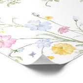 Elegant Rococo Floral Crest Wedding Welcome Poster (Ecke)