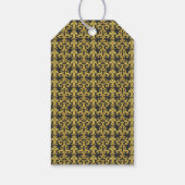 Elegant Rococo Revival Gold & Charcoal Baroque Geschenkanhänger (Rückseite)