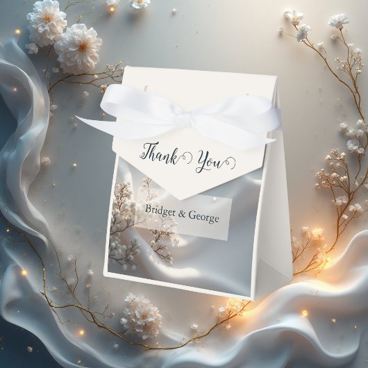 Elegant romantic babys breath floral wedding geschenkschachtel