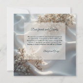 Elegant romantic babys breath floral wedding photo dankeskarte (Vorderseite)