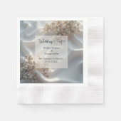 Elegant romantic babys breath floral wedding serviette (Vorderseite)