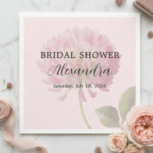 Elegant Romantic Blush Pink Floral Bridal Shower