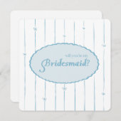 Elegant Romantic Bridal Card | Bridesmaid Einladung (Vorne/Hinten)