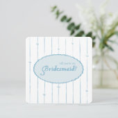 Elegant Romantic Bridal Card | Bridesmaid Einladung (Stehend Vorderseite)