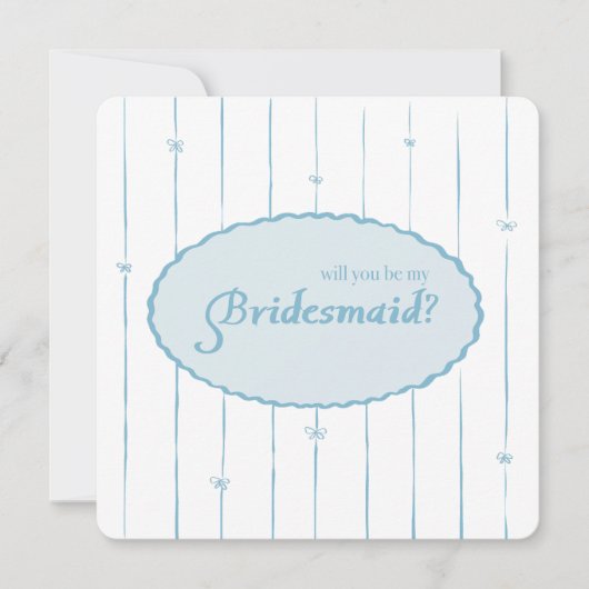 Elegant Romantic Bridal Card | Bridesmaid Einladung (Vorderseite)