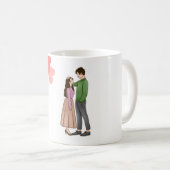 Elegant Romantic Couple Mug Kaffeetasse (VorderseiteRechts)