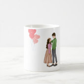 Elegant Romantic Couple Mug Kaffeetasse (Mittel)