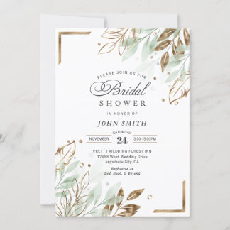 Elegant Romantic Eucalyptus Greenery - F009 Invita Einladung