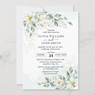 Elegant Romantic Eukalyptus Greenery - F001 Invita Einladung