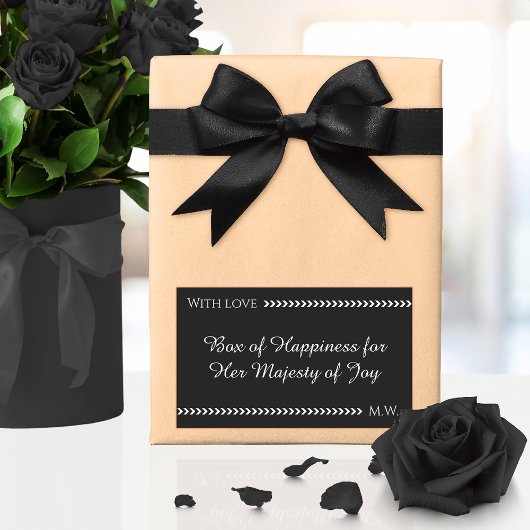 Elegant Romantic Gift Wrap Rechteckiger Aufkleber