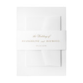 Elegant Romantic Gold Script Wedding Einladungsbanderole (Vorderseite Beispiel)