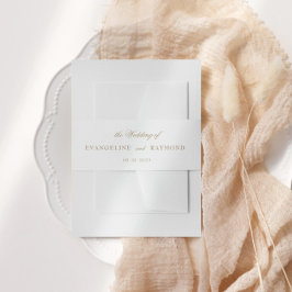 Elegant Romantic Gold Script Wedding Einladungsbanderole