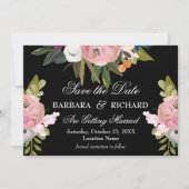 Elegant Romantic Handpainted Floral Wedding Save The Date (Vorderseite)