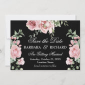 Elegant Romantic Handpainted Floral Wedding Save The Date (Vorderseite)