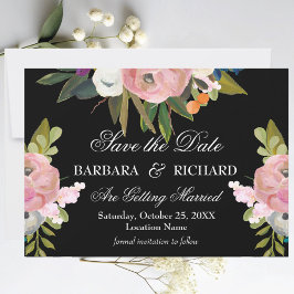 Elegant Romantic Handpainted Floral Wedding Save The Date