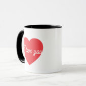 Elegant Romantic Heart Aesthetic Affection Gift  Tasse (Vorderseite Links)