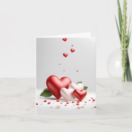 Elegant Romantic Heart Valentine’s Day Card Feiertagskarte