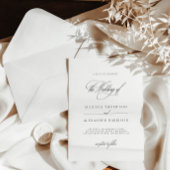 Elegant Romantic Monogram Classy Wedding Einladung