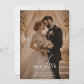 Elegant Romantic Photo Save the Date Card (Vorderseite)