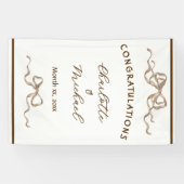 Elegant Romantic Ribbon Wedding Banner (Horizontal)