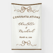 Elegant Romantic Ribbon Wedding Banner (Vertikal)