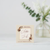 Elegant Romantic Rusty Rose Autumn Wedding Begleitkarte (Stehend Vorderseite)