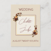 Elegant Romantic Rusty Rose Autumn Wedding Begleitkarte (Vorderseite)