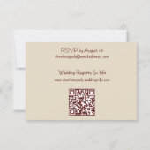 Elegant Romantic Rusty Rose Autumn Wedding RSVP Karte (Rückseite)