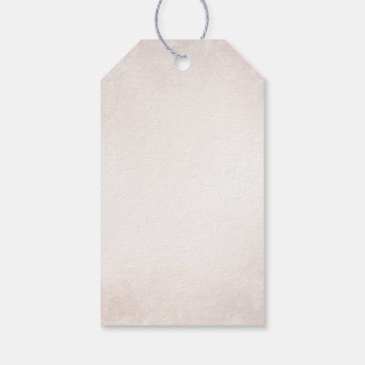 Elegant Romantic Vineyard Rustic Wedding Geschenkanhänger (Rückseite)