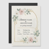 Elegant Romantic Wedding Invitation  Minimal Mode Magneteinladung (Vorne/Hinten)