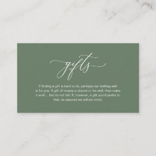 Elegant Romantisch, Eine Notiz zu Geschenken, Salb Begleitkarte