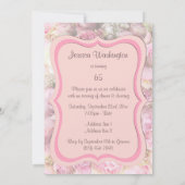 Elegant & romantisch Gerahmt Bouquet 65. Geburtsta Einladung (Rückseite)